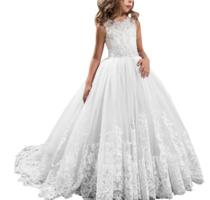 Flowy Children's Lace Ball Wedding Dress