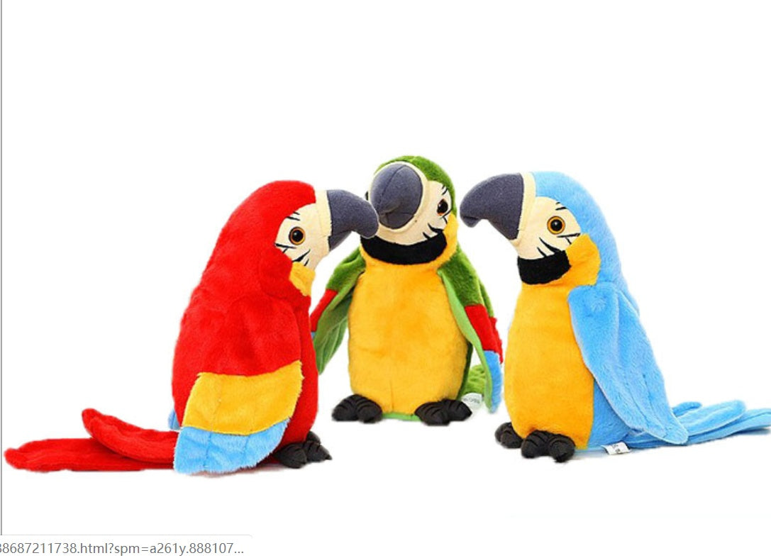 Electric Talking Parrot Plush Toy - Cute Speaking Record Repeats