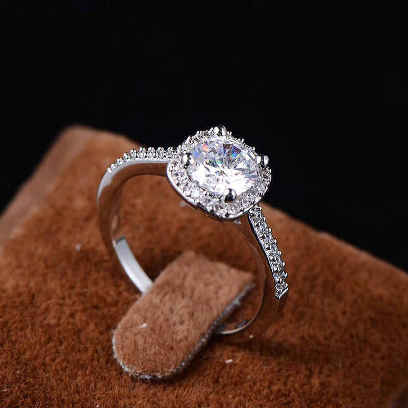 Luxury Square Bague Ring Engagement