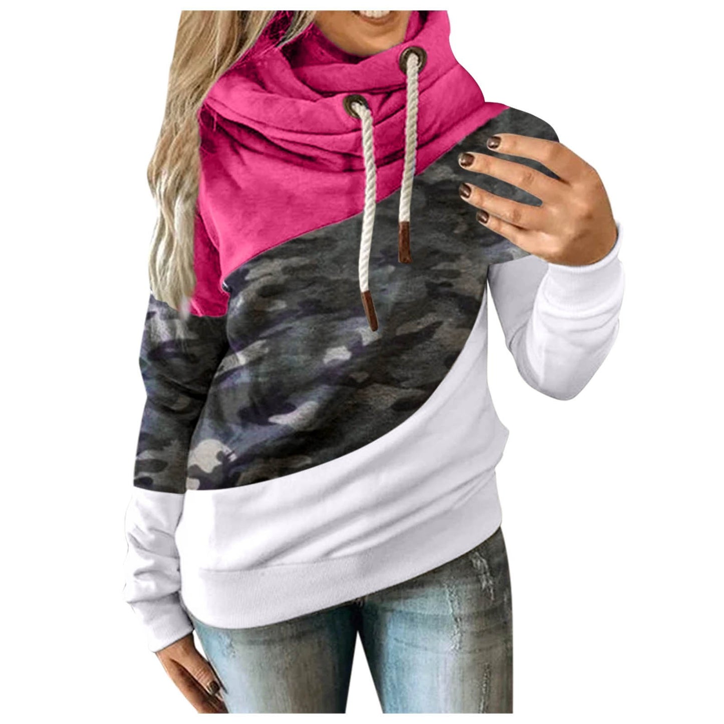 Women Camouflage Hoodie Sweatshirt