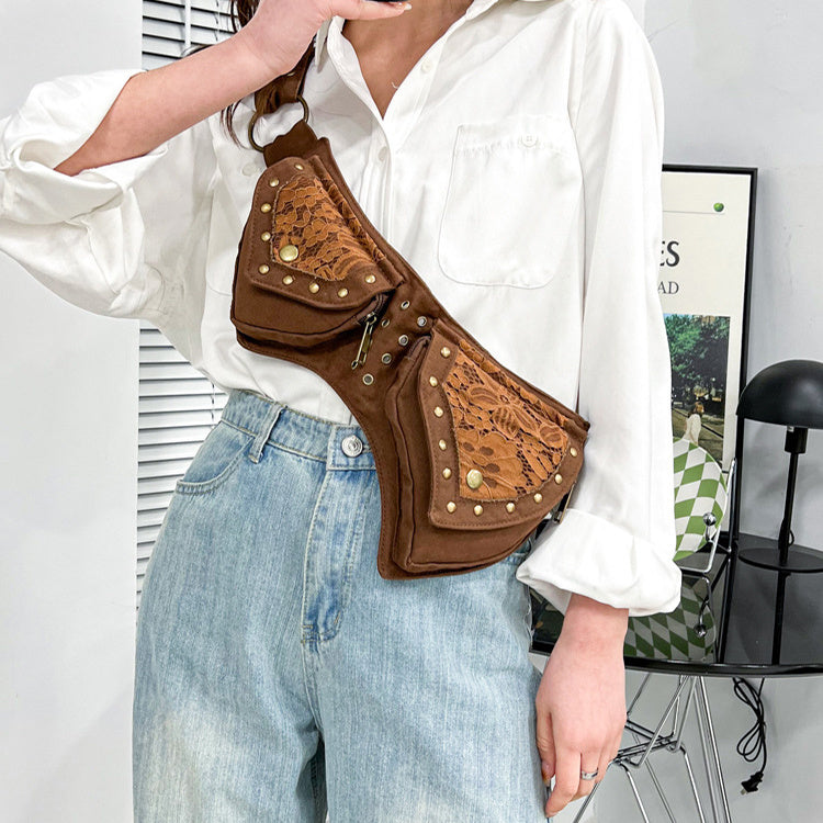 Vintage Waist Chest Bags - Women Crossbody Bag Waistpack Outdoor Mobile Storage