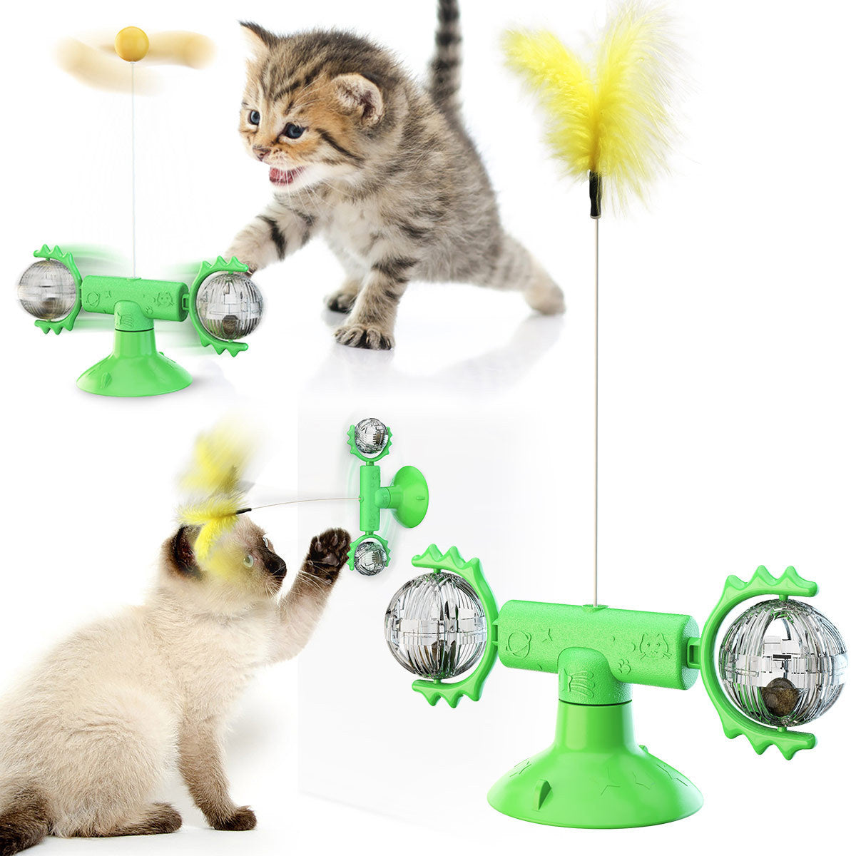 Cat Turntable Windmill Glowing Toy