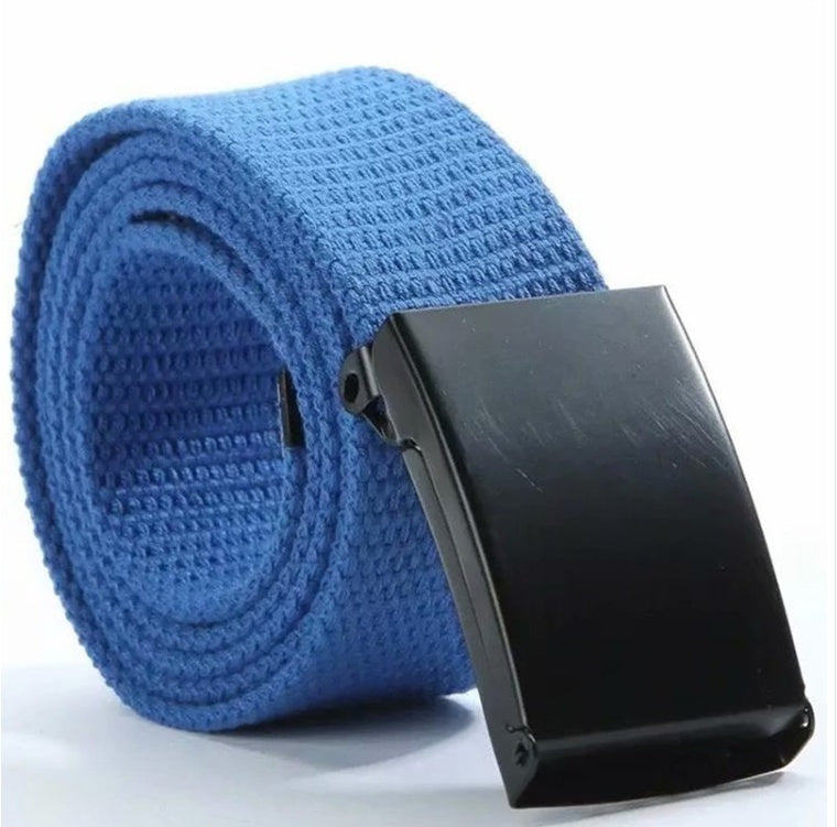 Candy-Colored Fashionable Canvas Belts for Men and Women