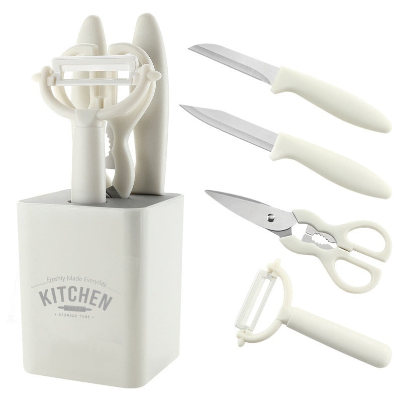 Kitchen Gadget Set - Peeler, Whisk, Opener, Scissors, Knife || Complementary Food Tool Belt Storage Seat