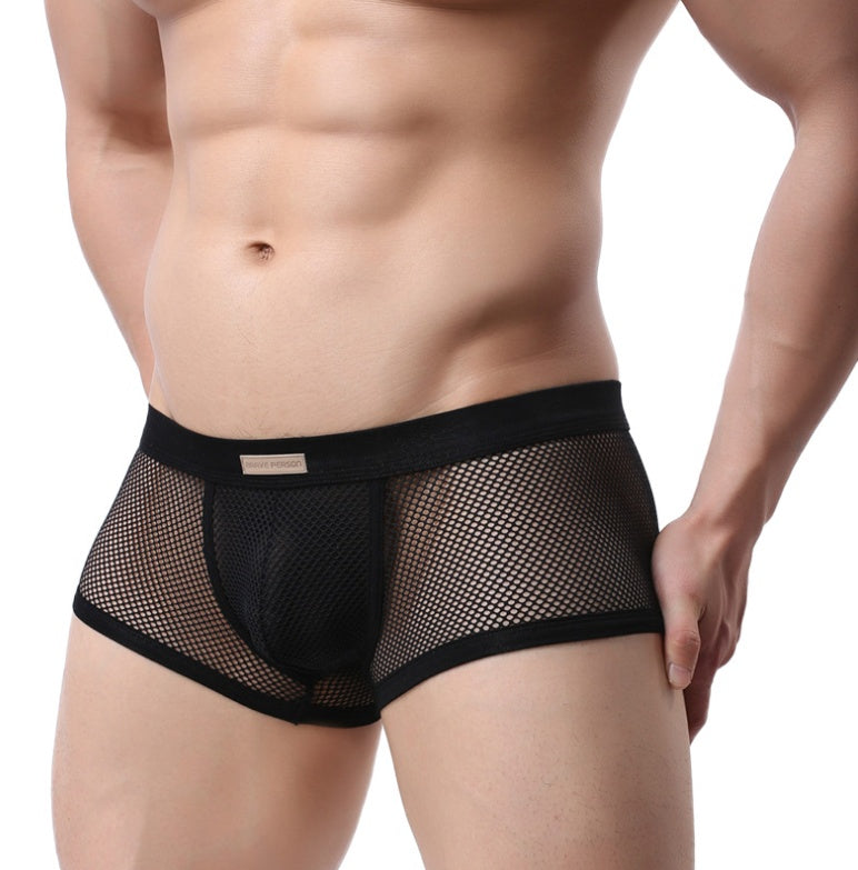 Men's Underwear - Sexy Men's Boxer Pants Large Mesh Mesh Breathable Sexy Men's Underwear