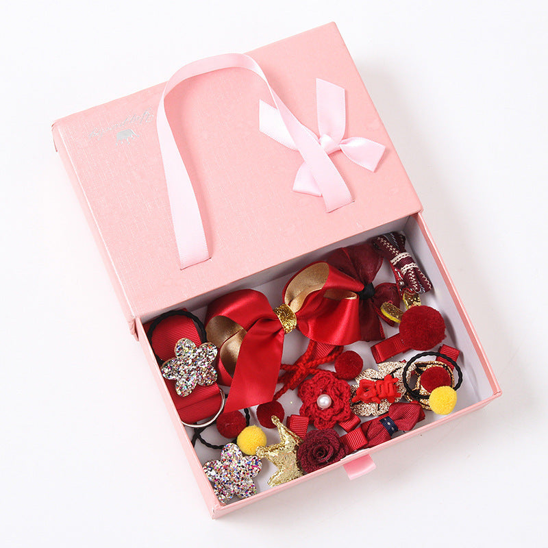 🎀 Children’s Hair Accessories Set – Handmade Bowknot Collection (Gift Box) - JumoShop