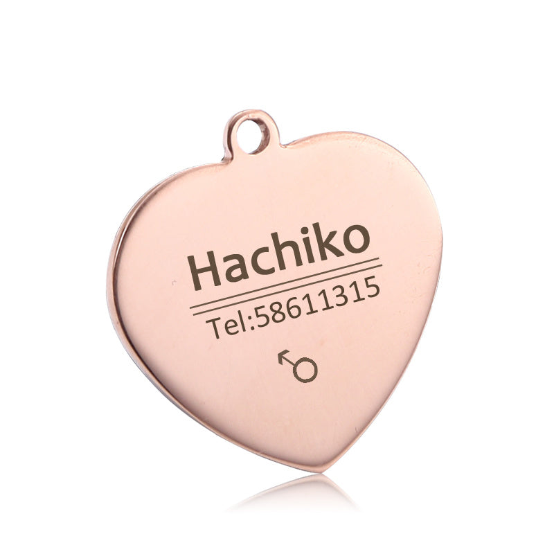 Print on Demand Pet ID Tag – Custom Engraved Titanium Steel Tag with Dog Name, Phone Number, Address & Photo