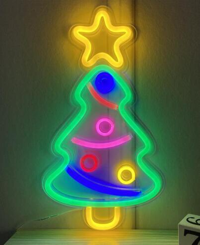 Room Decoration Night Light - LED Neon Lights, Acrylic Back Panel,