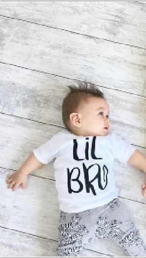 Children's Printed T-shirt - Big Sis & Lil Bro T-Shirt