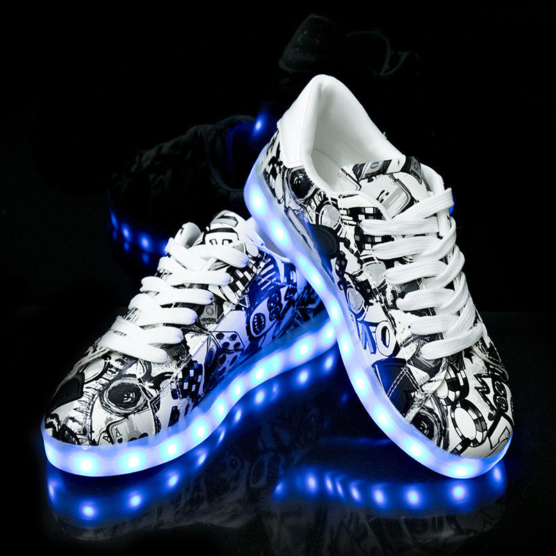 Men and Women Light Shoes - Couple Fluorescent Shoes