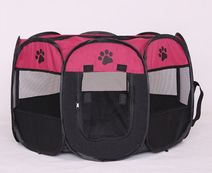 Fast Folding Octagonal Pet Fence – Waterproof Portable Dog & Cat Playpen Cage