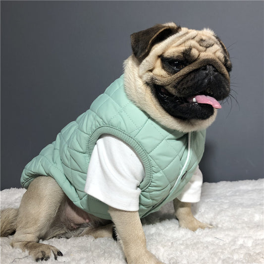 Warm Winter Cotton Dog Vest – Cozy, Double-Sided Soft Coat for Dogs