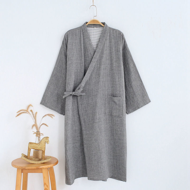 Japanese Steamed Thin Night Gown - Kimono, Bathrobe, Gauze, Home Wear,