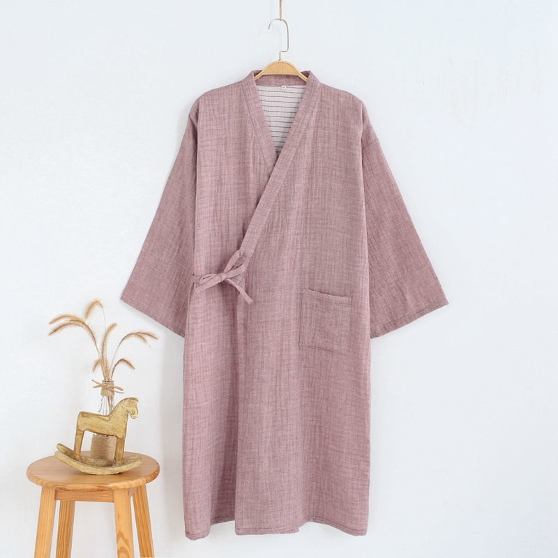 Japanese Steamed Thin Night Gown - Kimono, Bathrobe, Gauze, Home Wear,