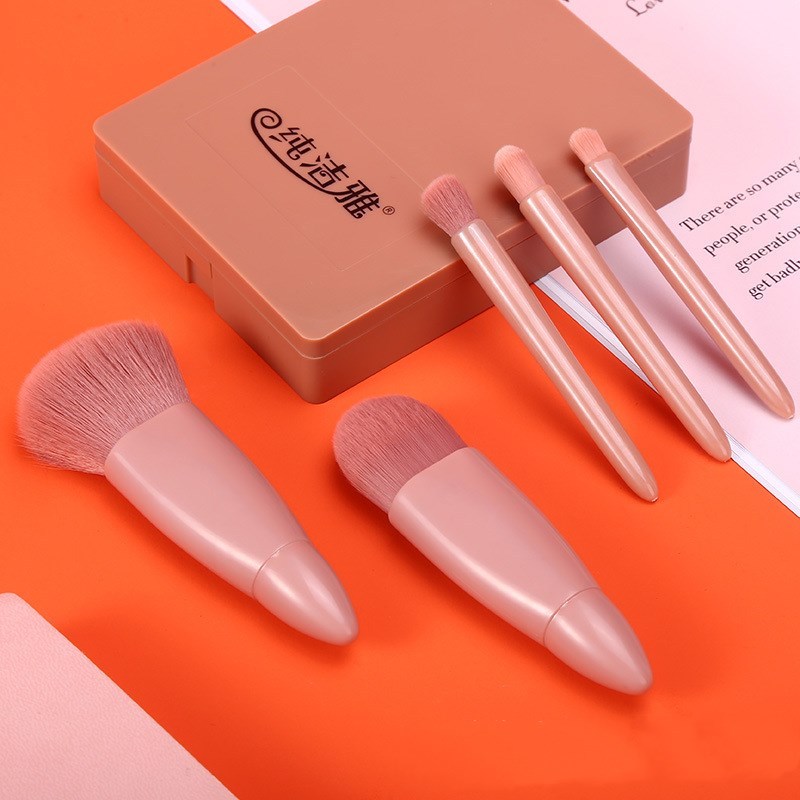 5Pcs Makeup Brushes Tool Set Cosmetic Powder Eye Shadow Foundation Blush Blending Make Up Brush - JumoShop