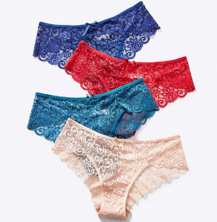 Women Lace Panties - Girls Elastic Breathable Underwear