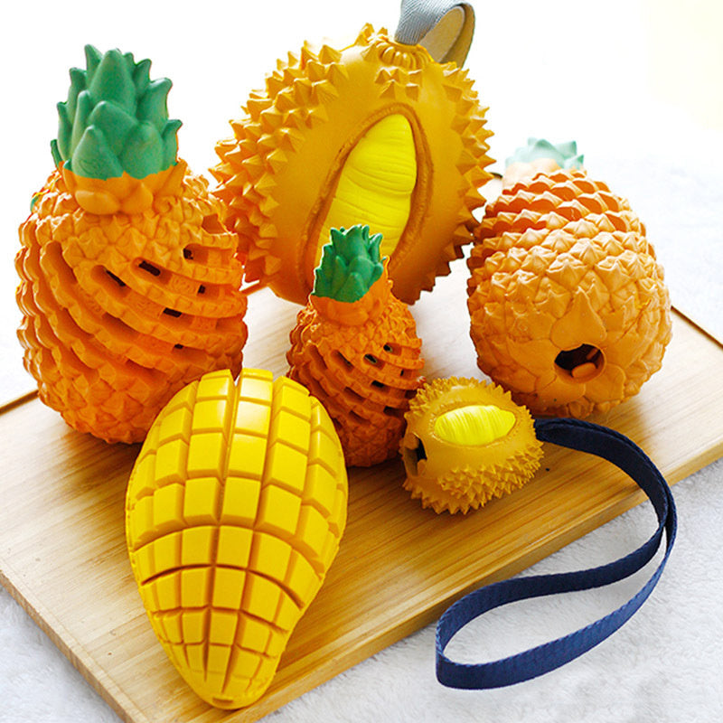 Interactive Fruits Shape Dog Toy - Pet Teeth Clean Molar Teeth Chew Bite Pet Toys Pets