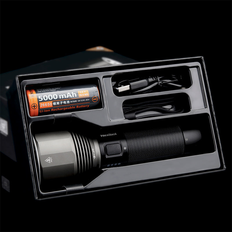 Outdoor Strong Flashlight - 2000 Lumens Rechargeable Super Bright Flashlight