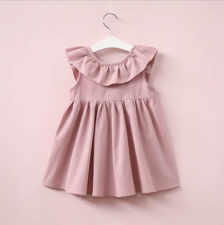 Elegant Baby Girls' Bow Pleated Halter Princess Dress – Adorable Charm for Every Occasion!  New Children's Clothing, Baby Children Girls Dress, Bow Pleated Halter Princess Dress - JumoShop