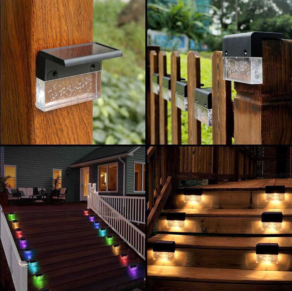 Waterproof RGB LED Solar Light - Step Fence Light
