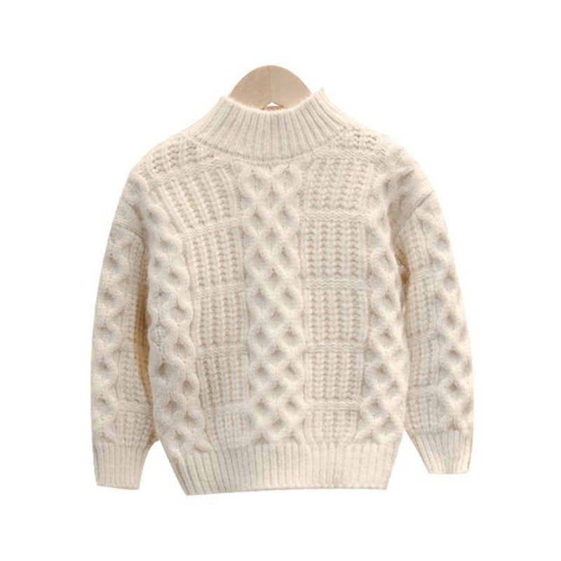 New Western Style Boys Sweater - Bright Color Plus Velvet