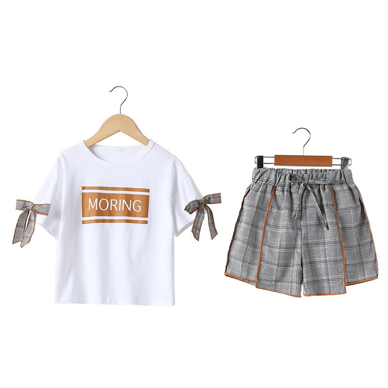 Stylish GirlShort Sleeve Top & Shorts Kids Set
