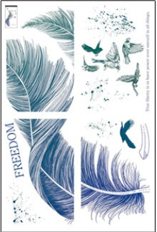 Luxury Feather Bird Wall Sticker – Waterproof PVC Wall Art (Extra Large) - JumoShop