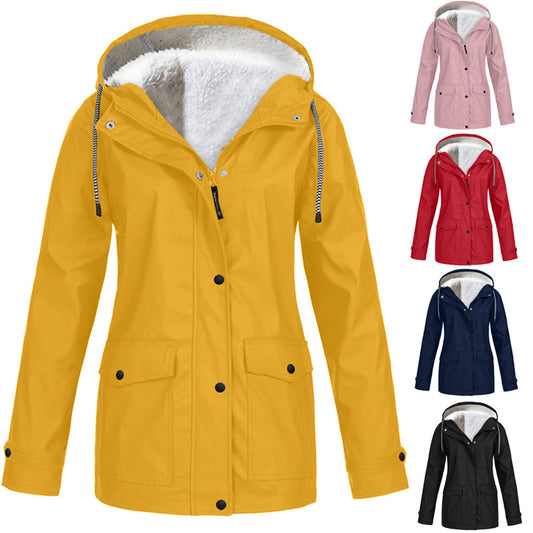 Fleece Outdoor Mountaineering Hooded Winter Outwear Coat