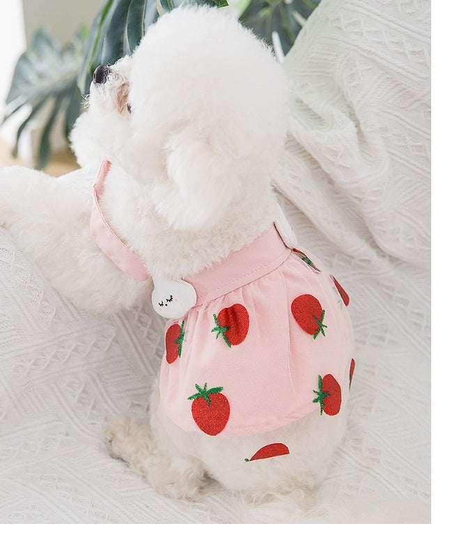 Strawberry Princess Dress – Sweet & Stylish for Your Adorable Pet (Dogs & Cats)