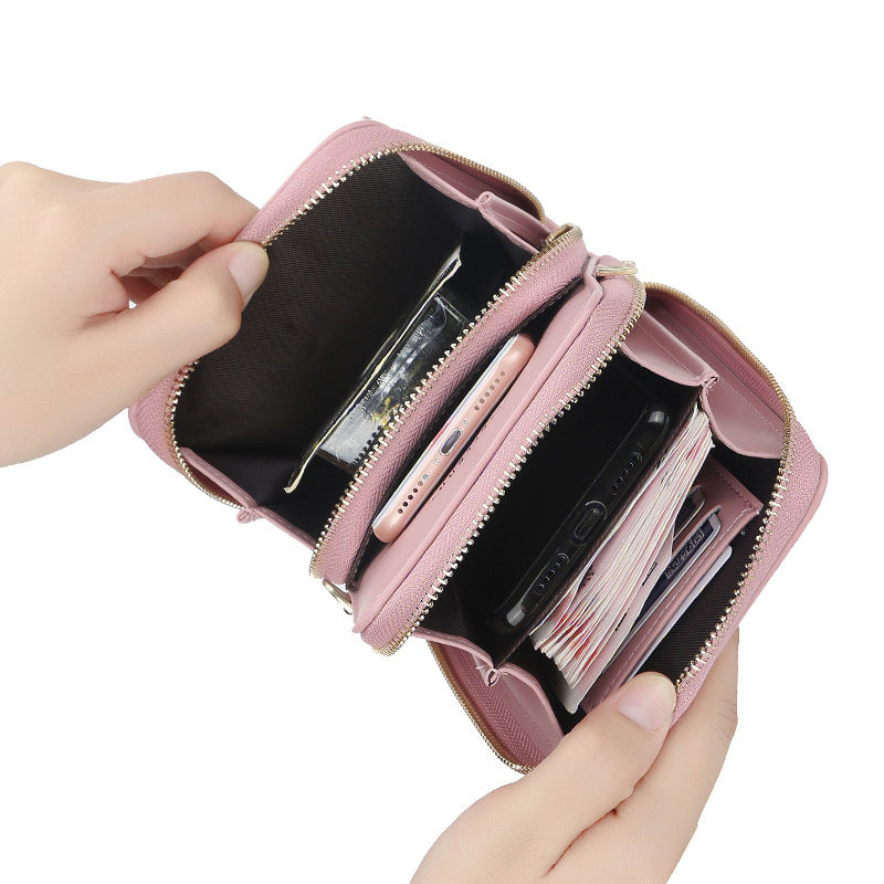 Large Capacity Crossbody Shoulder Bags For Women  - Fashion Zipper Mobile Phone Bag