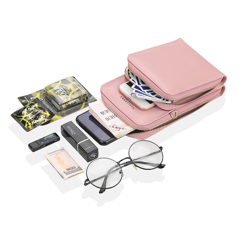 Large Capacity Crossbody Shoulder Bags For Women  - Fashion Zipper Mobile Phone Bag