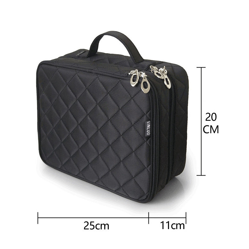 Large Capacity Double Deck Cosmetic Bag - JumoShop