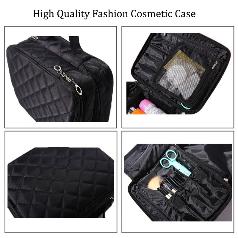 Large Capacity Double Deck Cosmetic Bag - JumoShop