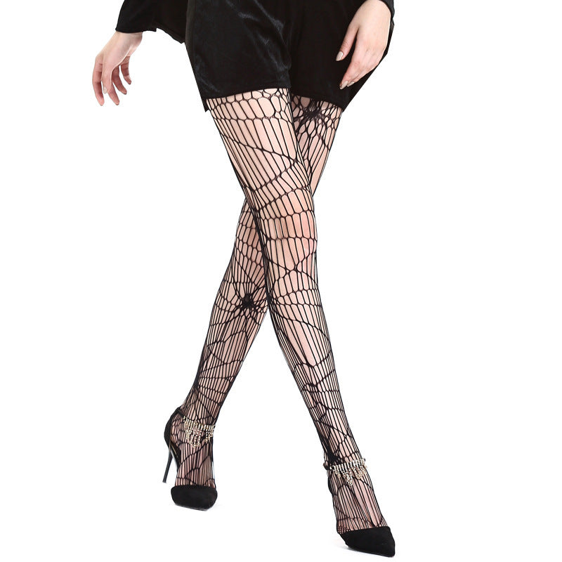 Halloween Spider Pattern Pantyhose Socks - Ghost Festival Socks