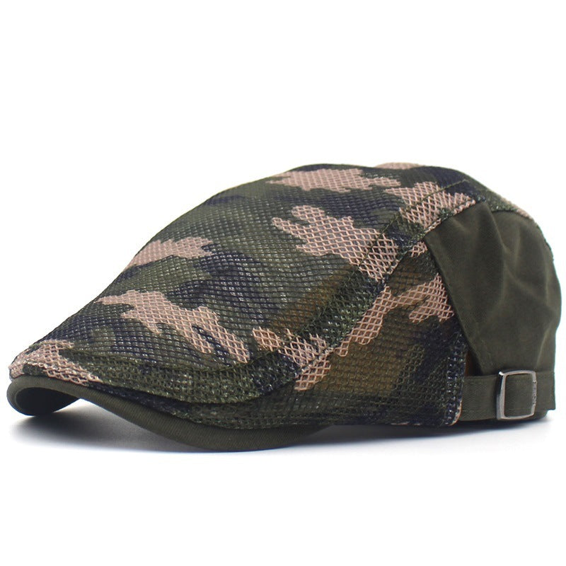 Camouflage Mesh Cloth Beret - Men And Women Casual