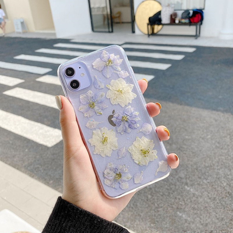 Hyuna Handmade Real Flowers Phone Case - for OPPOreno5pro mobile phone case 4se soft reno2z, 3pro transparent ace2 female