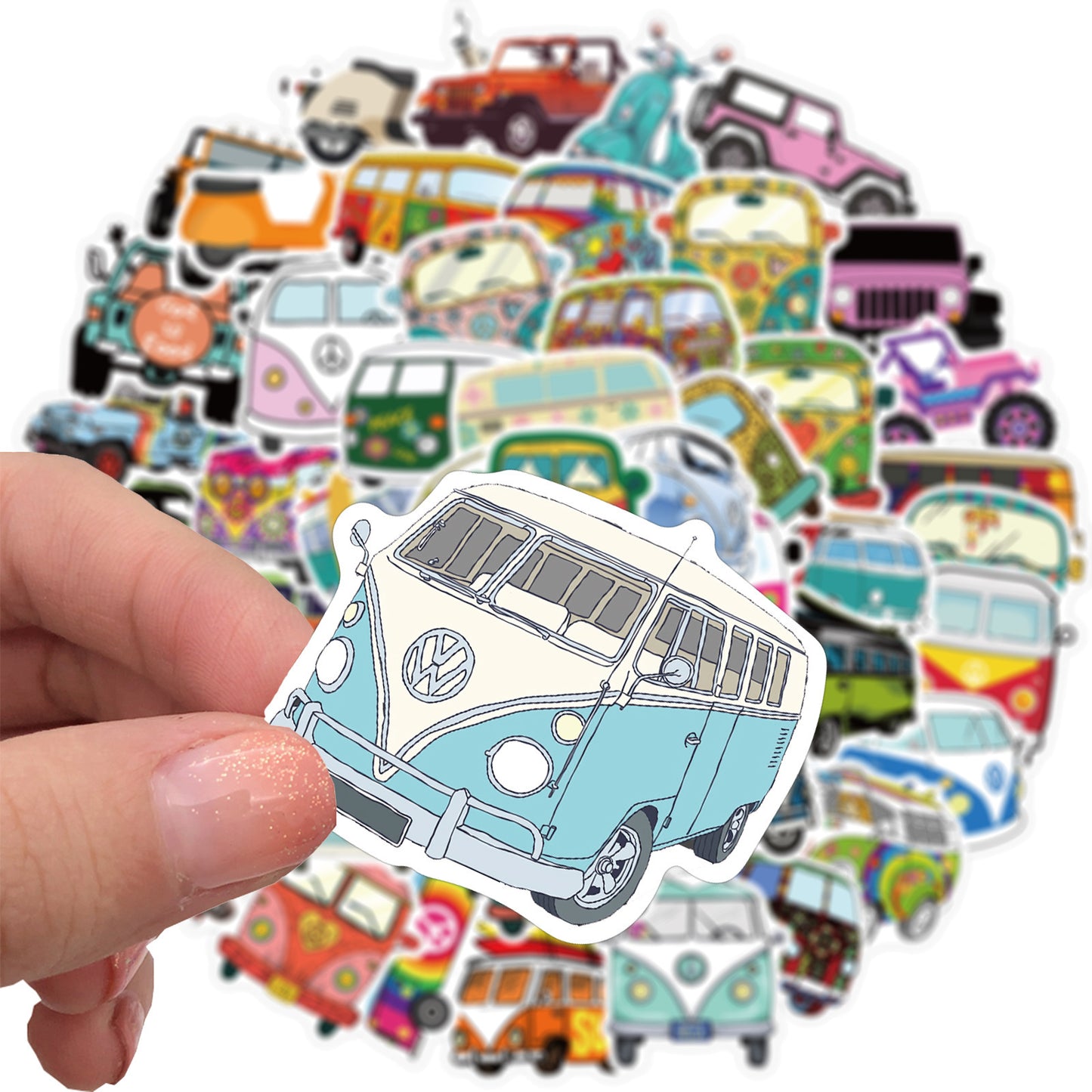 Bus Bike Graffiti Stickers -  Luggage Laptop Waterproof Without Leaving Glue Stickers - JumoShop