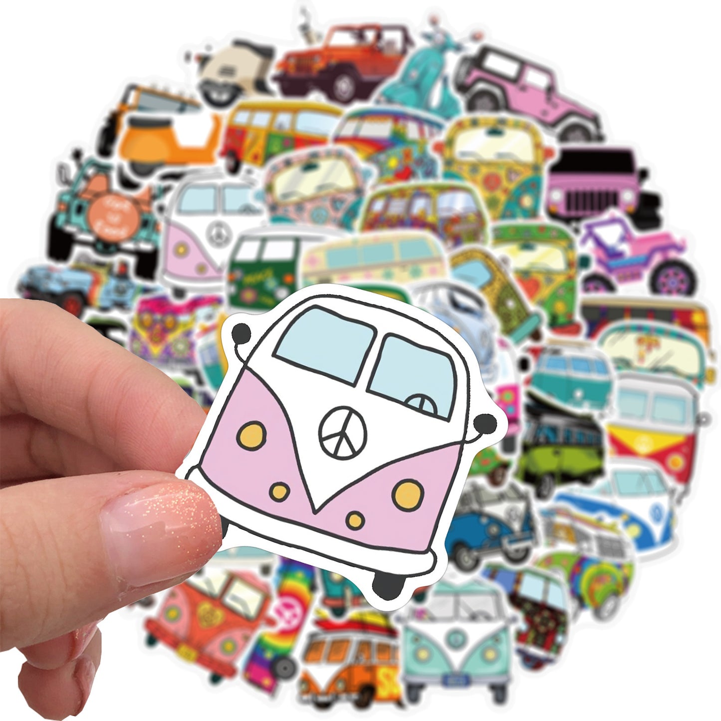 Bus Bike Graffiti Stickers -  Luggage Laptop Waterproof Without Leaving Glue Stickers - JumoShop