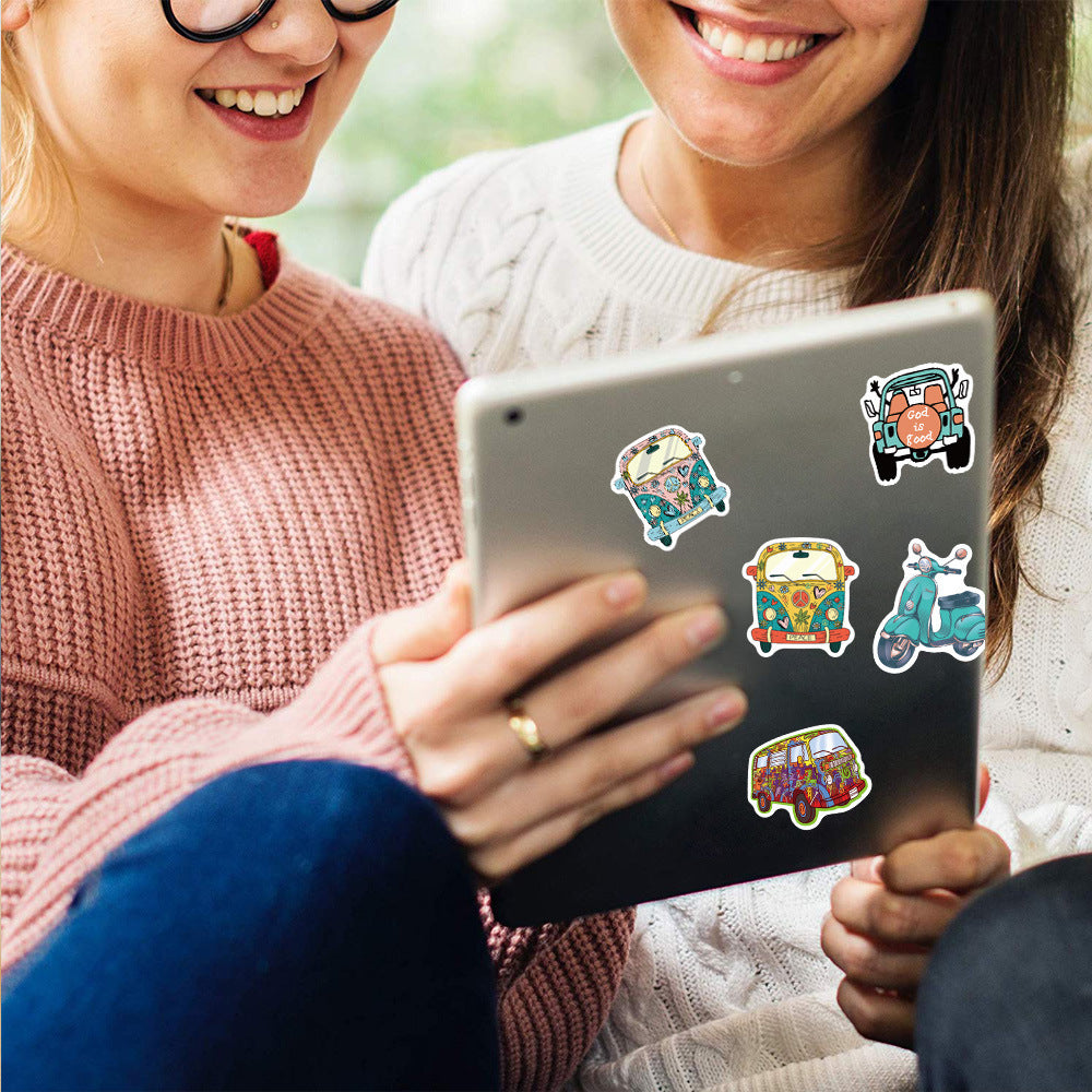 Bus Bike Graffiti Stickers -  Luggage Laptop Waterproof Without Leaving Glue Stickers - JumoShop