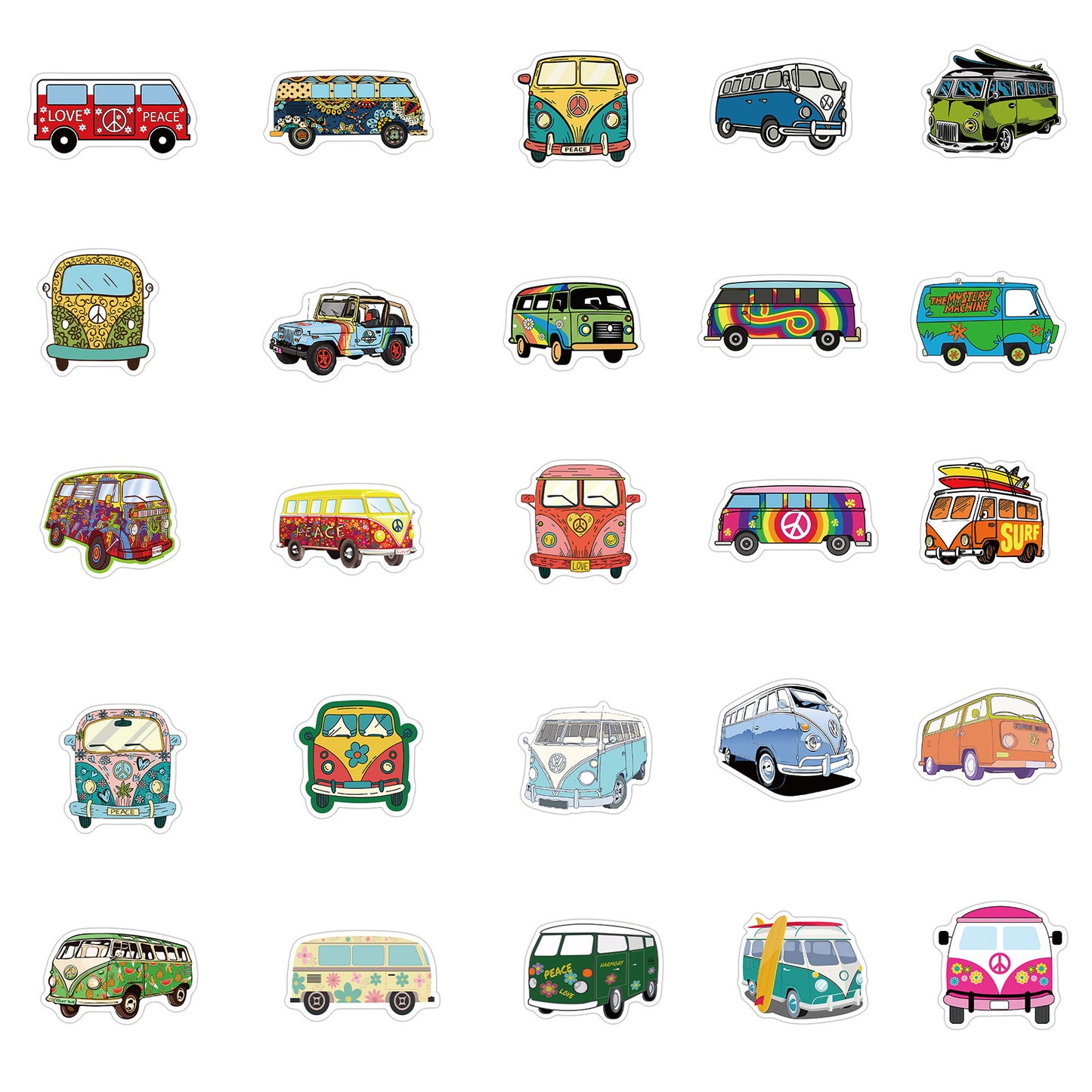 Bus Bike Graffiti Stickers -  Luggage Laptop Waterproof Without Leaving Glue Stickers - JumoShop