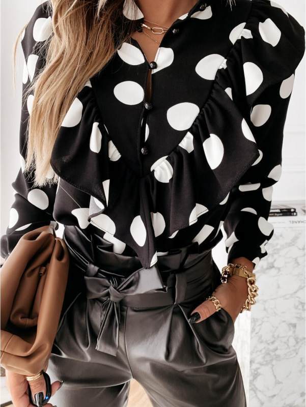 Women Long Sleeve Blouses - Casual Shirt Tops