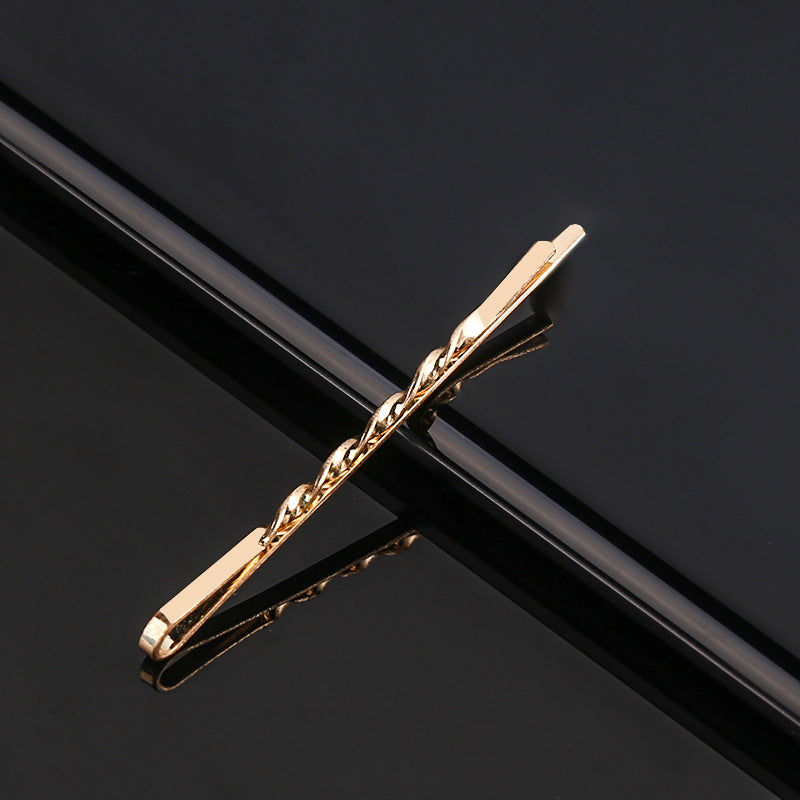 Hollow Word Clip Hair Accessories – Glossy Geometric Metal Hair Clip