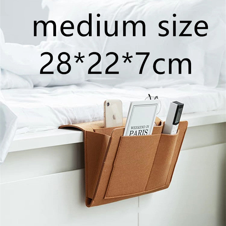 Bed Storage Bag with Pocket - Bedside Hanger Table Sofa Bedroom Mattress Bedside Anti-slip Organizer Holders