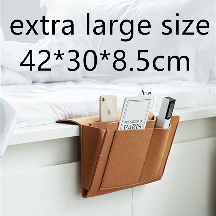 Bed Storage Bag with Pocket - Bedside Hanger Table Sofa Bedroom Mattress Bedside Anti-slip Organizer Holders