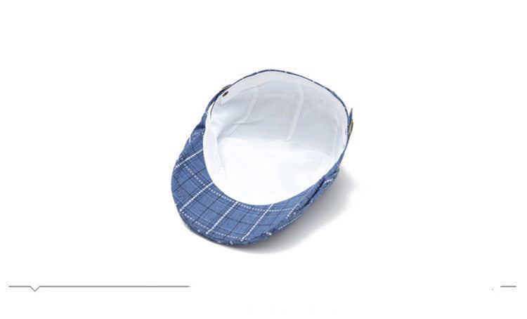 Visor Beret Sun Hat - Peaked Cap Forward Cap Plaid Baseball Cap