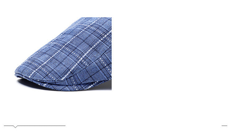 Visor Beret Sun Hat - Peaked Cap Forward Cap Plaid Baseball Cap