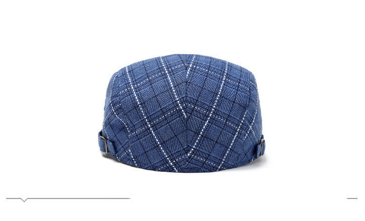 Visor Beret Sun Hat - Peaked Cap Forward Cap Plaid Baseball Cap