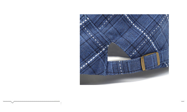 Visor Beret Sun Hat - Peaked Cap Forward Cap Plaid Baseball Cap