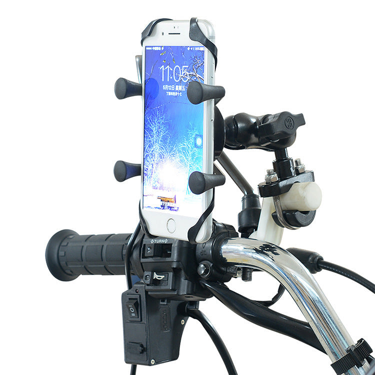 Motorcycle Mobile Phone Bracket - Modification Electric Bike Bicycle Accessories Aluminum Alloy Base Bracket