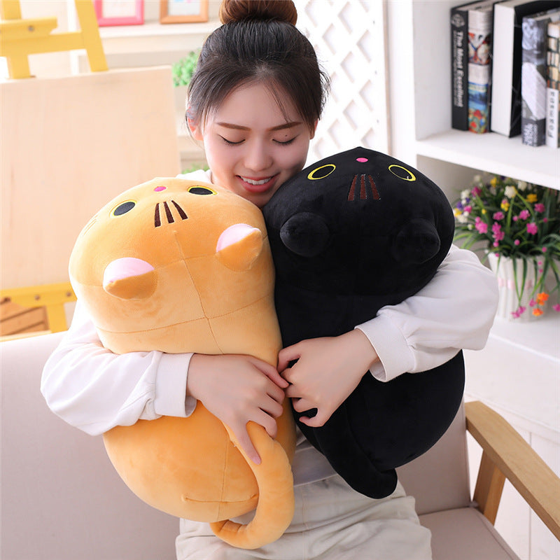 Super Soft Fat Cat Stuffed Animal - Huggable Kitty Companion in Multiple Colors